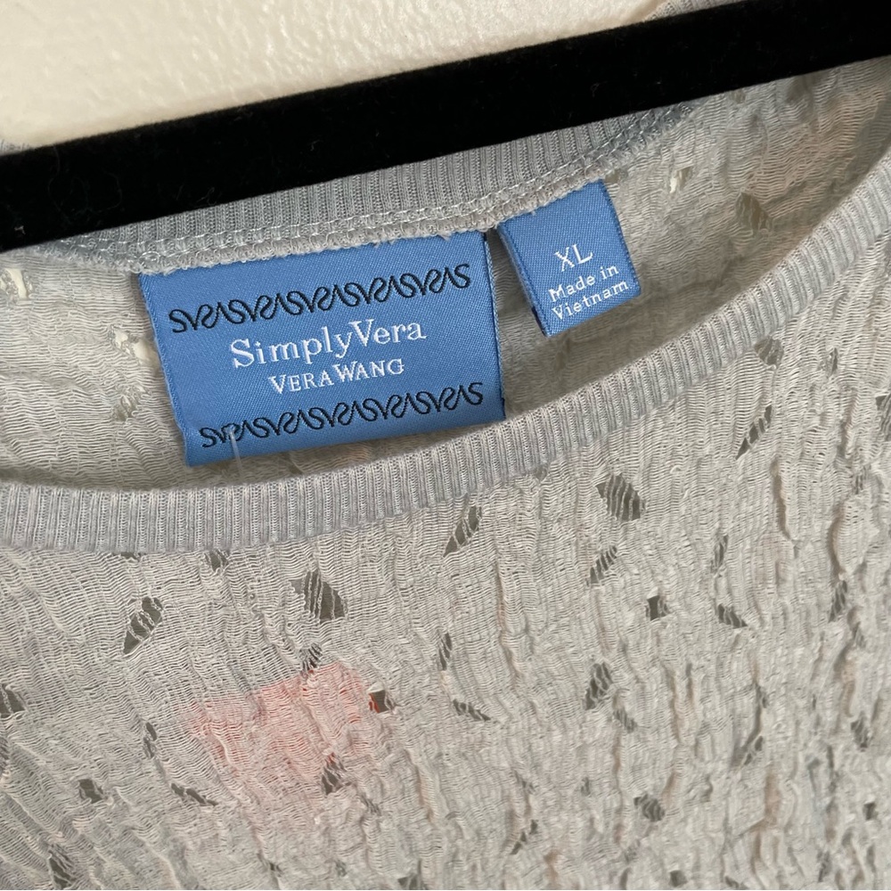 Simply Vera | Gray Long Sleeve Top | Size XL - Picture 11 of 12
